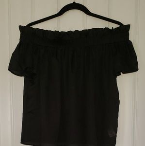 Cute, Shear Black Off The Shoulder Top